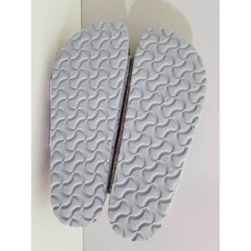 Birkenstock Arizona Wool Felt Light Gray Size 38 Narrow New - Picture 5 of 5